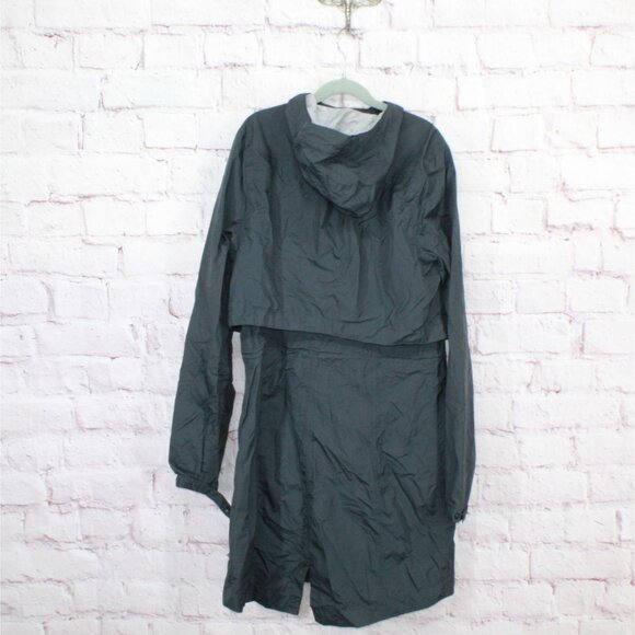 LL Bean Meridian Rain Coat Full Zip Nylon Black Size XXS - Picture 6 of 12